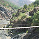 To get to villages there are many steep rocky paths; to cross valleys, locals set up simple bridges made of rope and wood.
